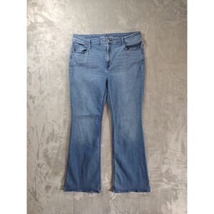 Old Navy Jeans Womens 16 Wow Flare High-Rise Med Wash Preppy Academia Casual